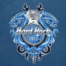 Load image into Gallery viewer, Early 00’s Hard Rock Cafe “Berlin” Gothic Dragon Souvenir Logo Graphic Blue T-Shirt