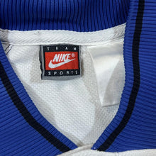 Load image into Gallery viewer, Vintage 90's NIKE Team NCAA DUKE BLUE DEVILS Embroidered College Basketball Shooting Shirt Jersey