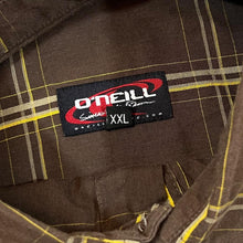 Load image into Gallery viewer, Early 00's O'NEILL Embroidered Mini Logo Plaid Check Surfer Skater Short Sleeve Cotton Shirt