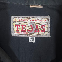 Load image into Gallery viewer, Vintage 90's TEJAS Cowboy Western Tassle Embroidered Horse Pearl Snap Long Sleeve Shirt