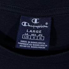Load image into Gallery viewer, Champion Classic Essential Big Logo Spellout Black Short Sleeve T-Shirt