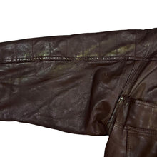 Load image into Gallery viewer, Vintage 90's PEC Genuine Real Burgundy Leather Bomber Jacket
