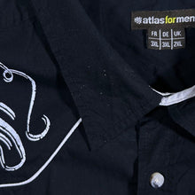 Load image into Gallery viewer, Atlas For Men Cowboy Western Black White Cotton Long Sleeve Shirt