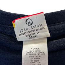 Load image into Gallery viewer, Vintage Disney Jerry Leigh HERE I AM Mickey Mouse Spellout Graphic Navy Blue T-Shirt