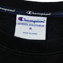 Load image into Gallery viewer, Champion Classic Embroidered Mini Logo Black Crewneck Sweatshirt