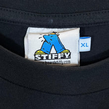 Load image into Gallery viewer, STIFFY "Brass Monkeys" Surfer Skater Logo Spellout Graphic Black Long Sleeve T-Shirt