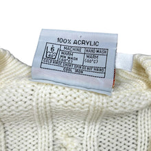 Load image into Gallery viewer, Vintage COVER POINT Classic Essential Chunky Cable Knit Acrylic V-Neck Sweater Jumper