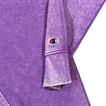 Load image into Gallery viewer, CHAMPION Classic Embroidered Mini Logo Overdyed Purple Pullover Hoodie