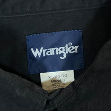 Load image into Gallery viewer, Vintage Wrangler Cowboy Western Black Popper Button Long Sleeve Cotton Shirt