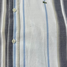 Load image into Gallery viewer, Vintage LACOSTE Embroidered Mini Logo Multi Striped Short Sleeve Button-Up Shirt