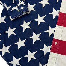Load image into Gallery viewer, Vintage TOMMY HILFIGER USA Flag Colour Block Long Sleeve Button-Up Shirt