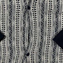 Load image into Gallery viewer, Vintage Systeme Nouveau Black Beige Abstract Patterned Long Sleeve Viscose Shirt