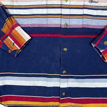 Load image into Gallery viewer, Vintage TIPICOSI STYLE Colour Block Multi Striped Long Sleeve Cotton Shirt