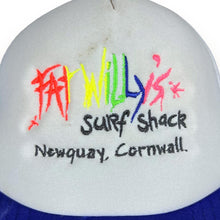 Load image into Gallery viewer, FAT WILLY'S SURF SHACK "Newquay, Cornwall" Surfer Embroidered Mesh Baseball Cap