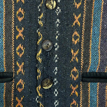Load image into Gallery viewer, Vintage 90's Striped Patterned Tapestry Woven Button Vest Waistcoat