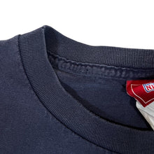 Load image into Gallery viewer, NFL Seattle Seahawks Football Logo Spellout Graphic Navy Blue T-Shirt