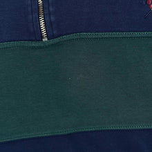 Load image into Gallery viewer, Vintage Jockey Original Golf Navy Blue Green Colour Block 1/4 Zip Collared Sweatshirt