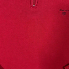 Load image into Gallery viewer, GANT Classic Embroidered Mini Logo Red 1/4 Zip Pullover Knit Sweater Jumper