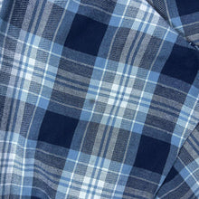 Load image into Gallery viewer, Wind River "Modern Fit" Cowboy Western Blue Mix Plaid Check Long Sleeve Popper Shirt