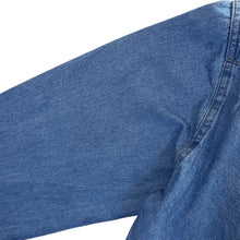 Load image into Gallery viewer, Vintage Wrangler Cowboy Western Pearl Snap Popper Blue Denim Long Sleeve Shirt