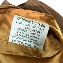 Load image into Gallery viewer, Vintage 90's WOODLANDS Made In England Brown Tan Genuine Real Suede Leather Button Jacket