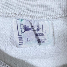 Load image into Gallery viewer, Vintage Blezil (1989) Catawba College Spellout Graphic White Grey Sweatshirt