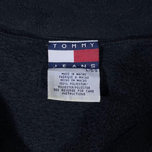 Load image into Gallery viewer, Vintage Tommy Jeans Tommy Hilfiger Mini Logo Black 1/4 Zip Fleece Pullover Sweatshirt