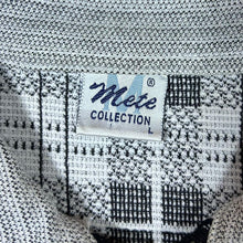 Load image into Gallery viewer, Vintage Mete Collection Plaid Check 1/4 Zip Collared Long Sleeve Polo Shirt