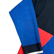 Load image into Gallery viewer, PERRY ELLIS AMERICA Classic Embroidered Mini Logo Colour Block 1/4 Zip Pullover Sweatshirt