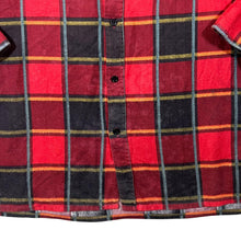 Load image into Gallery viewer, Vintage Elegant Flanell Red Multi Plaid Check Long Sleeve Cotton Flannel Shirt