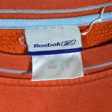Load image into Gallery viewer, Early 00's Reebok Embroidered Logo Spellout Orange Crewneck Sweatshirt