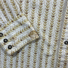 Load image into Gallery viewer, Rare Vintage Denim Friendly Cowboy Western Floral Patterned Long Sleeve Popper Shirt