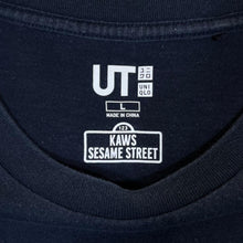 Load image into Gallery viewer, UNIQLO x SESAME STREET KAWS Big Bird Embroidered Pocket Navy Blue T-Shirt