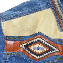Load image into Gallery viewer, Vintage Forbidden Cowboy Western Panel Blue Denim Long Sleeve Shirt