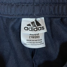 Load image into Gallery viewer, ADIDAS Mini Logo Three Stripe Grey Blue Straight Cuff Tracksuit Bottoms