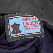 Load image into Gallery viewer, Vintage 90's SINAN LEDER Made In Turkey Genuine Real Black Leather Hooded Jacket