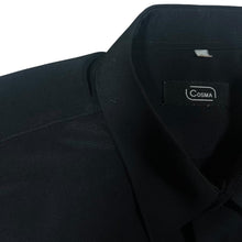 Load image into Gallery viewer, Vintage Cosma Embroidered Traditional Dragon Black Short Sleeve Shirt