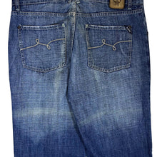 Load image into Gallery viewer, Early 00's LRG LIFTED RESEARCH GROUP Skater Y2K Blue Denim Distressed Straight Leg Jeans