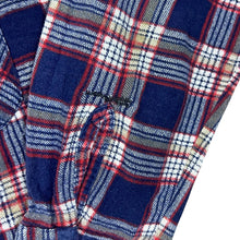 Load image into Gallery viewer, Vintage Lafayette Blue Red Plaid Check Long Sleeve Cotton Flannel Shirt