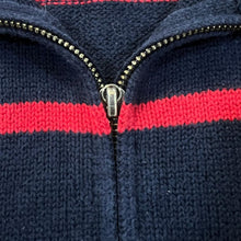 Load image into Gallery viewer, POLO RALPH LAUREN Embroidered Mini Logo Striped 1/4 Zip Pullover Knit Sweater Jumper
