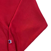 Load image into Gallery viewer, CHAMPION Reverse Weave Embroidered Chenille Big Logo Spellout Red Pullover Hoodie
