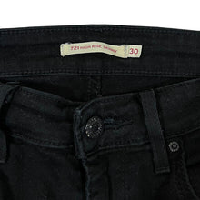 Load image into Gallery viewer, LEVI'S Black Tab "721 High Rise Skinny" Black Denim Jeans