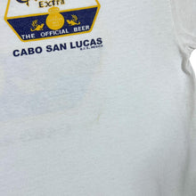Load image into Gallery viewer, Early 00's CORONA EXTRA "Cabo San Lucas" Souvenir Logo Spellout Graphic White T-Shirt