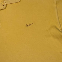 Load image into Gallery viewer, Vintage 90’s Nike Essential Embroidered Mini Swoosh Logo Yellow Polo Shirt Top