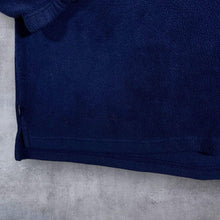 Load image into Gallery viewer, Early 00's Umbro Embroidered Mini Logo Navy Blue V-Neck Fleece Sweatshirt