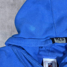 Load image into Gallery viewer, Early 00's NFL Detroit Lions Football Embroidered Spellout Blue Pullover Hoodie