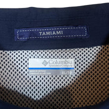 Load image into Gallery viewer, COLUMBIA PFG Fishing Omni-Shade Navy Blue Utility Short Sleeve Button-Up Shirt