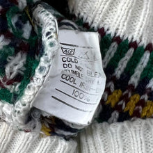 Load image into Gallery viewer, Vintage 90’s SHARP IMAGE Grandad Crazy Patterned Acrylic Knit Sweater Jumper