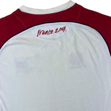 Load image into Gallery viewer, Rugby World Cup 2007 "France" Embroidered Logo White Red Short Sleeve Cotton T-Shirt
