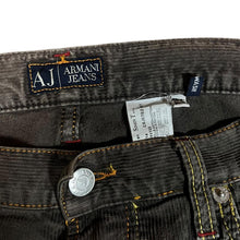 Load image into Gallery viewer, Early 00's AJ ARMANI JEANS Classic Brown Corduroy Cord Straight Leg Trousers